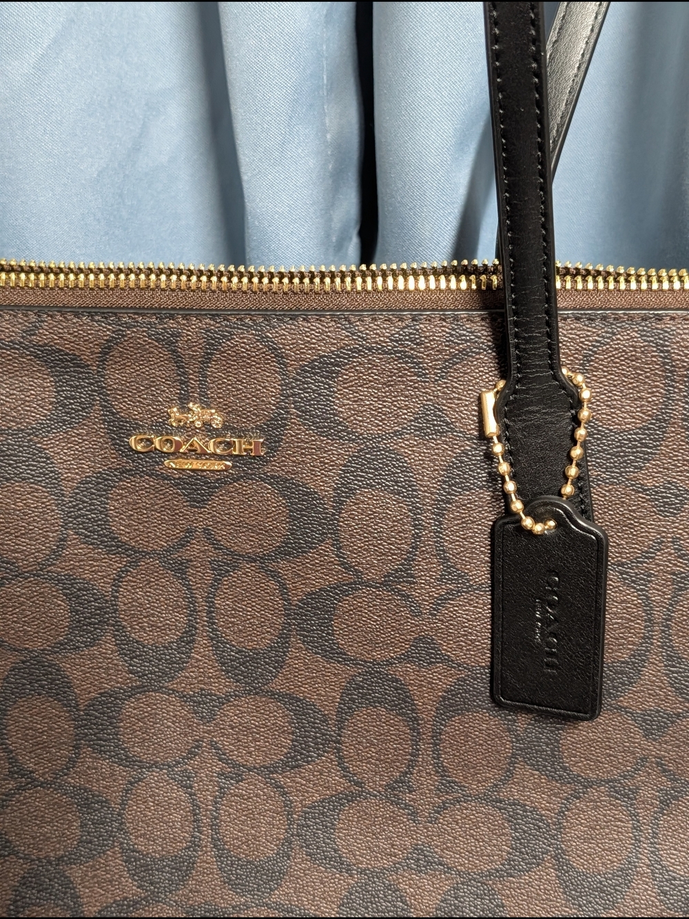 Coach Signature Zip Top Tote & Wallet Gift Set  "NWT" - Picture 3 of 9